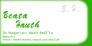 beata hauth business card